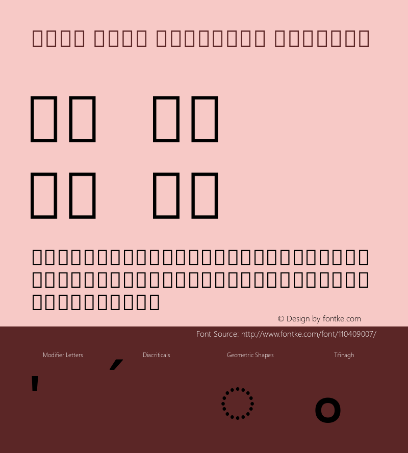 Noto Sans Tifinagh Regular Version 2.002; ttfautohint (v1.8.3) -l 8 -r 50 -G 200 -x 14 -D tfng -f none -a qsq -X 