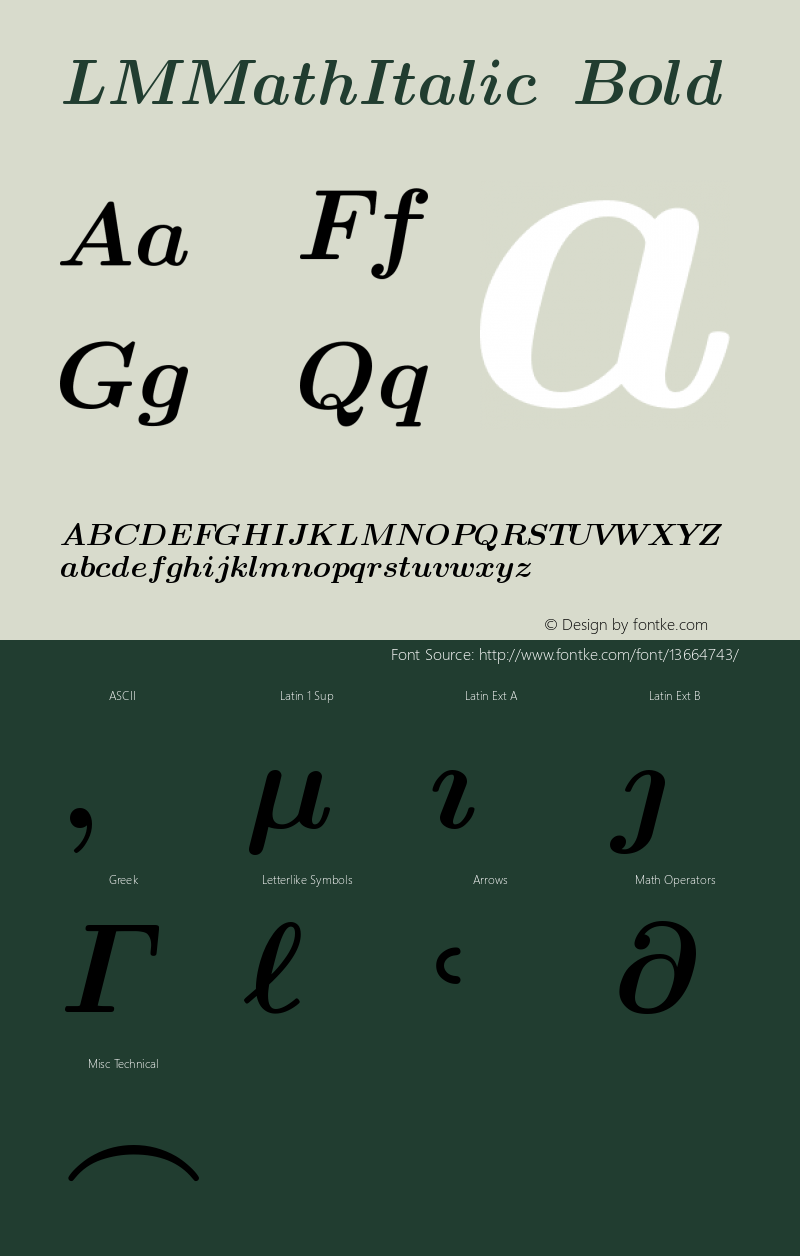 LMMathItalic10 Bold Version 2.003图片样张