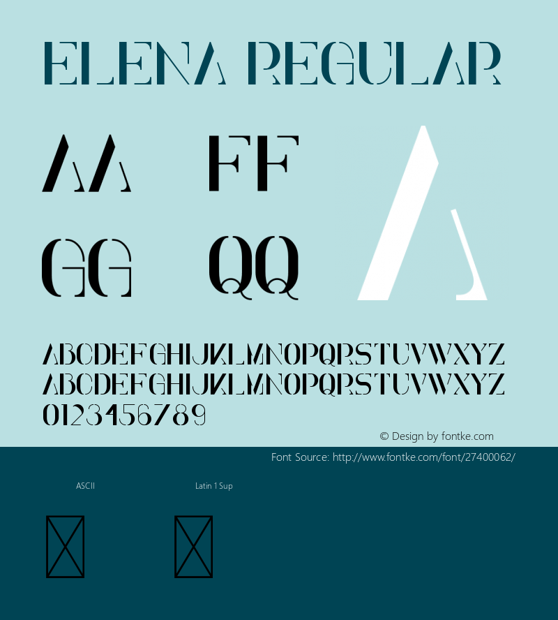 Elena Version 1.002;Fontself Maker 3.0.0-3图片样张