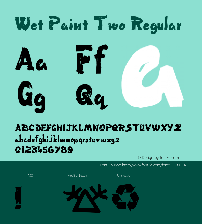 Wet Paint Two Regular +   F+   F+   F+   F+图片样张