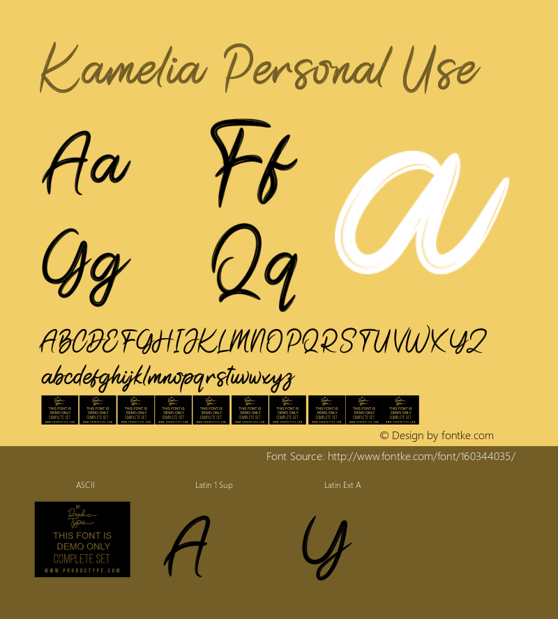 Kamelia Personal Use Version 1.001;Fontself Maker 3.5.3图片样张