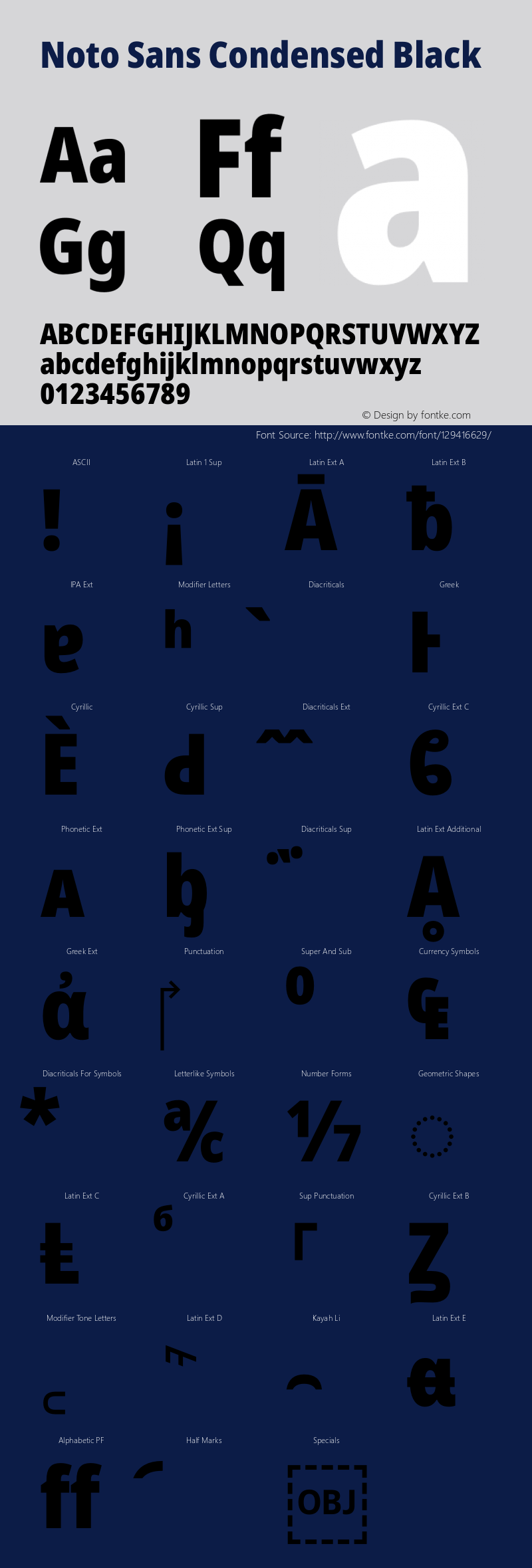 Noto Sans Condensed Black Version 2.004图片样张