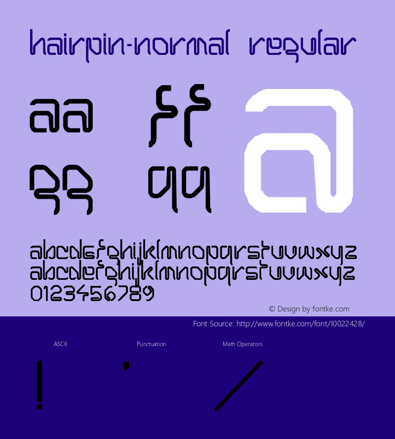Hairpin-Normal Regular Converted from E:\TTFONTS\HAIRPIN-.TF1 by ALLTYPE图片样张