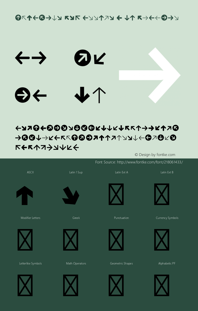 Dingbats2Arrows1OT Version 7.504; 2008图片样张