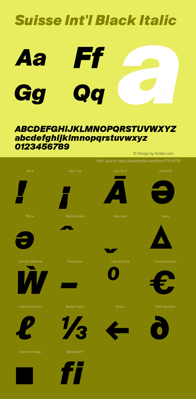 Suisse Int'l Black Italic Version 2.100图片样张