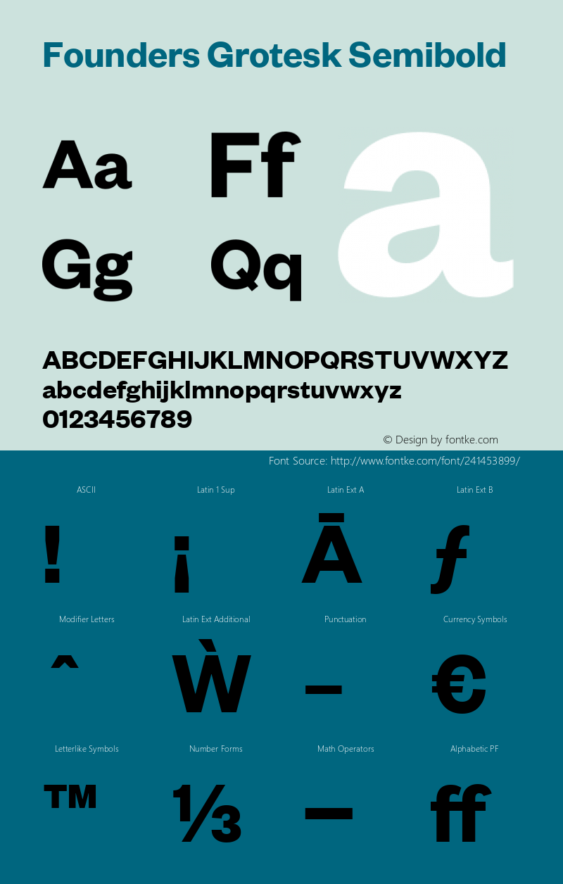 Founders Grotesk Semibold Version 2.001图片样张