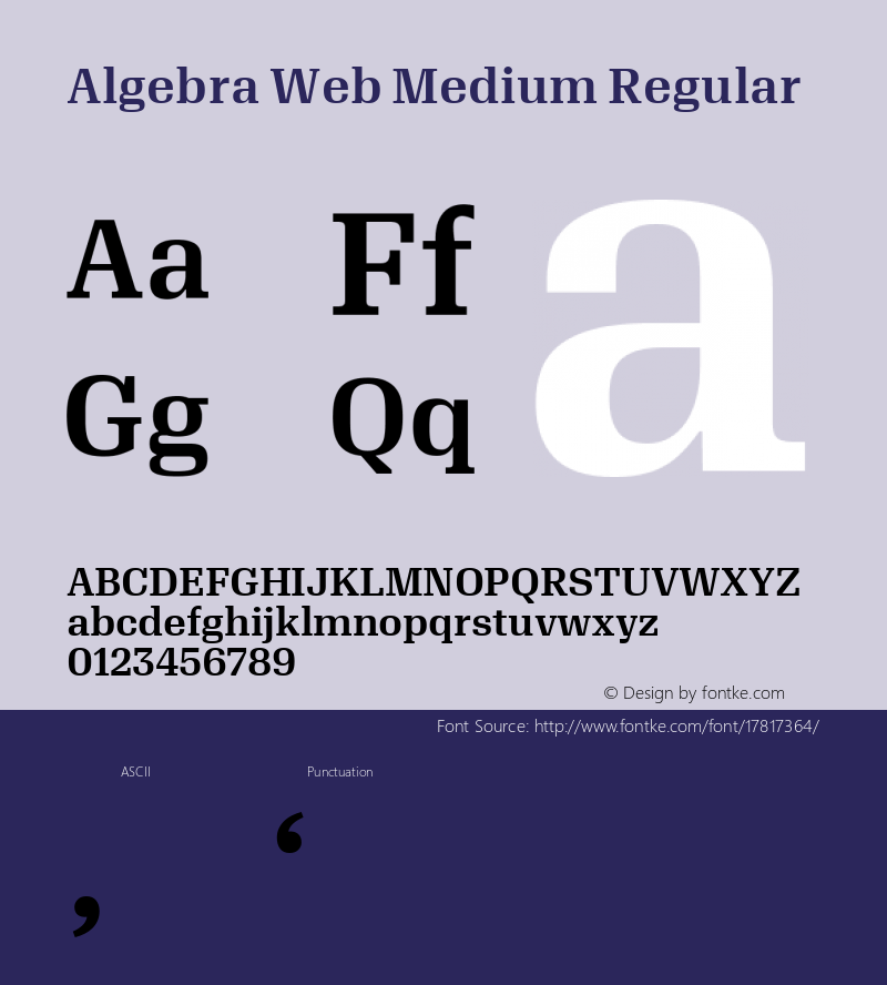 Algebra Web Medium Regular Version 1.1 2016图片样张