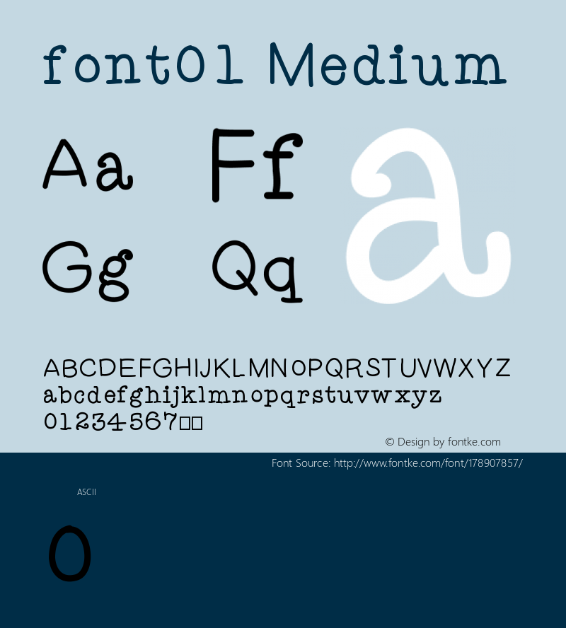 font01 Version 001.000图片样张