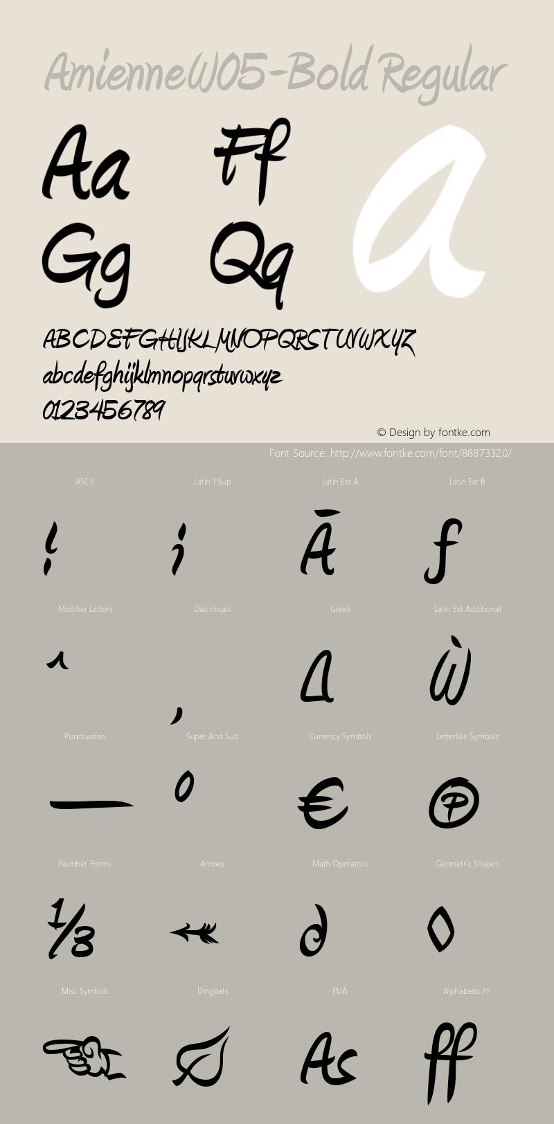 Amienne W05 Bold Version 2.103图片样张