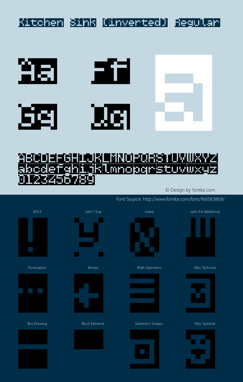 Kitchen Sink (inverted) Regular Version 1.2图片样张