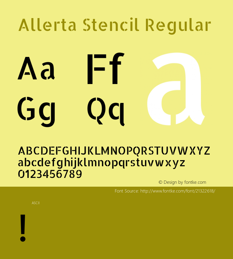 Allerta Stencil Regular 图片样张