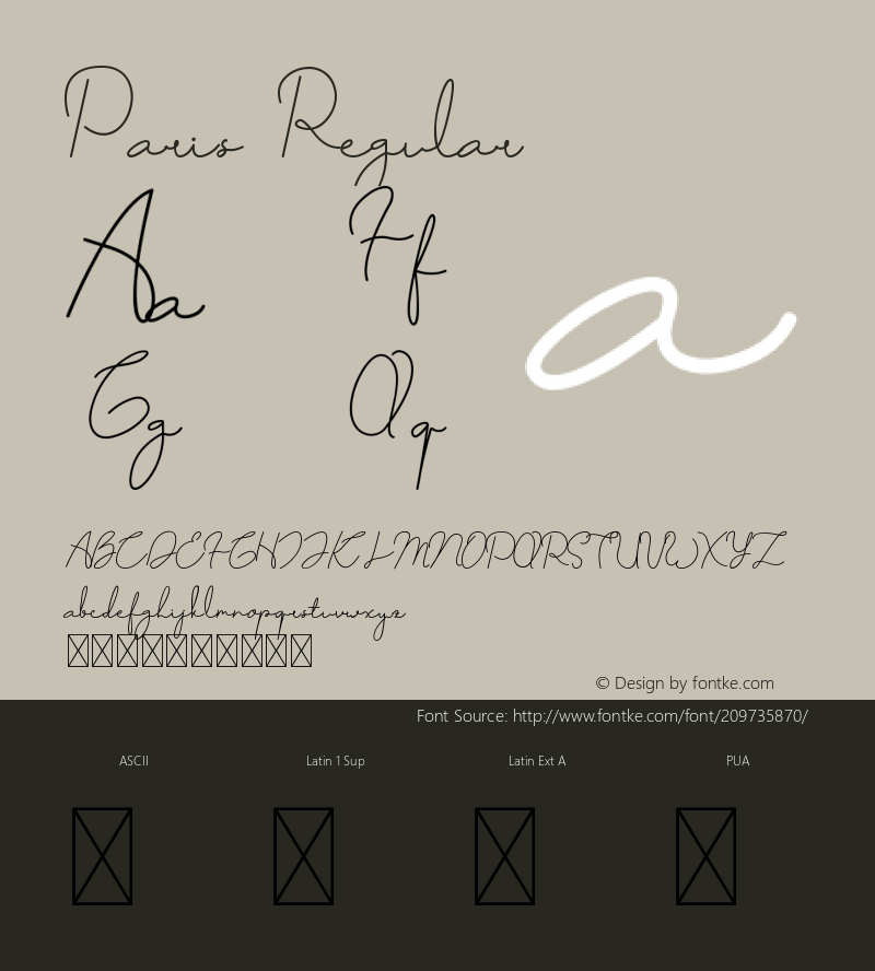 Paris Version 1.094;Fontself Maker 3.5.1图片样张