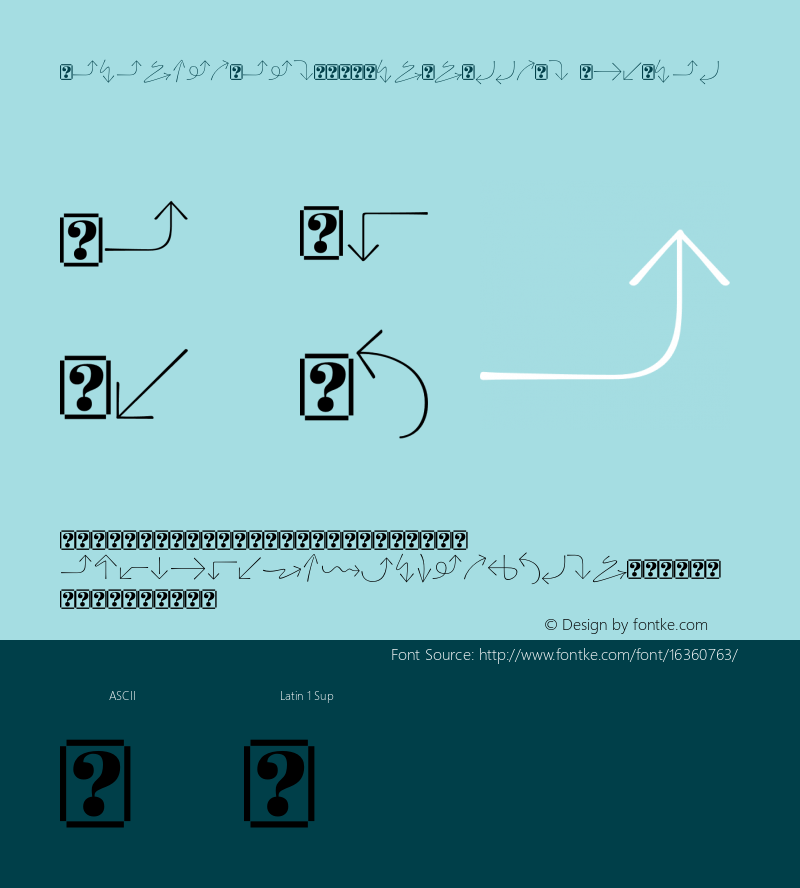 PalatinoSansW01-UltLtArrows Regular Version 1.01图片样张