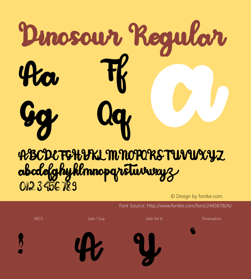 Dinosour Version 1.032;Fontself Maker 3.5.4图片样张