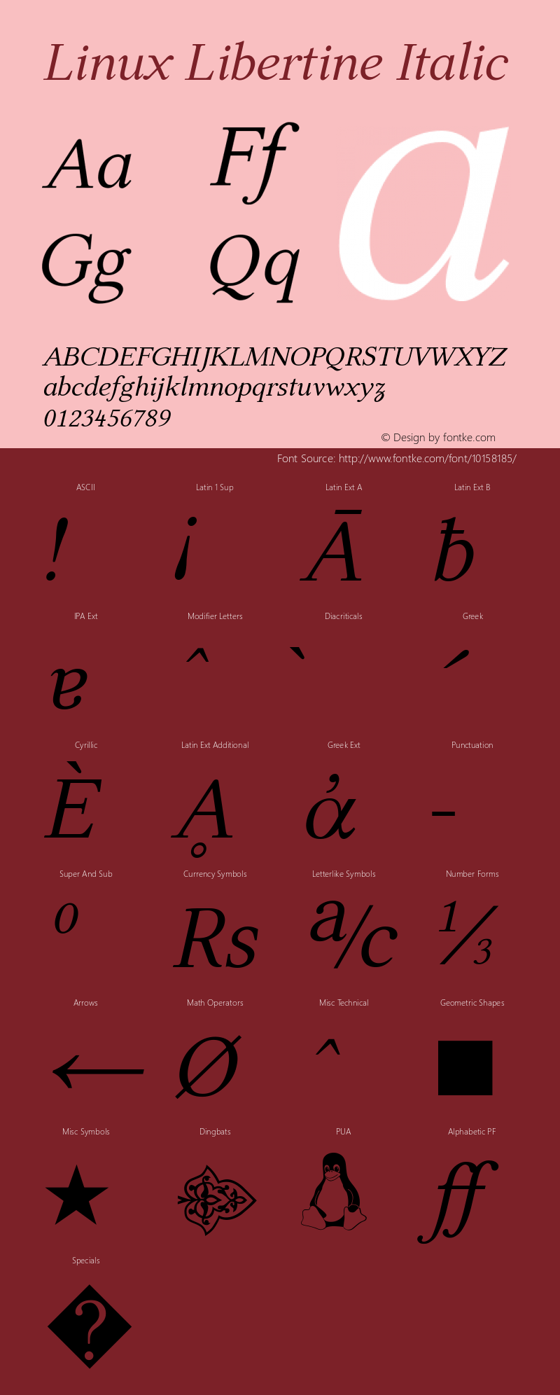 Linux Libertine Italic Version 2.0.1图片样张