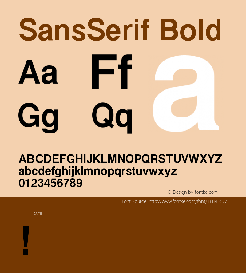 SansSerif Bold Version 001.000图片样张