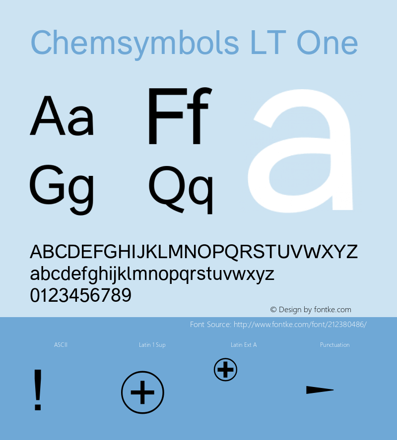 Chemsymbols LT One Version 1.001图片样张