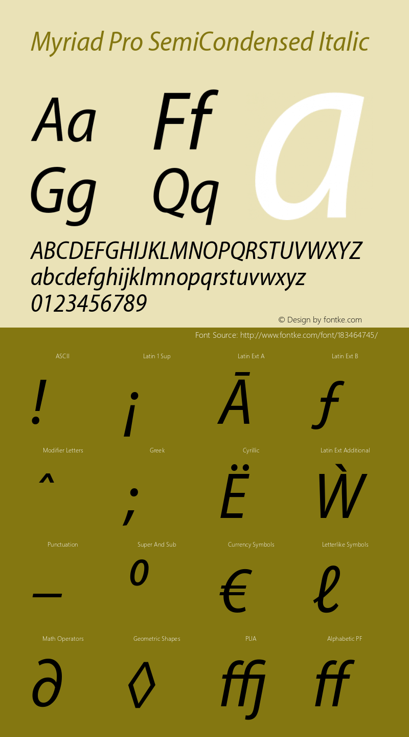 MyriadPro-SemiCnIt OTF 1.003;PS 001.000;Core 1.0.31;makeotf.lib1.4.1585图片样张
