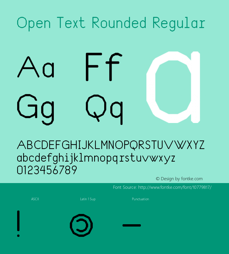 Open Text Rounded Regular Version 1.0图片样张