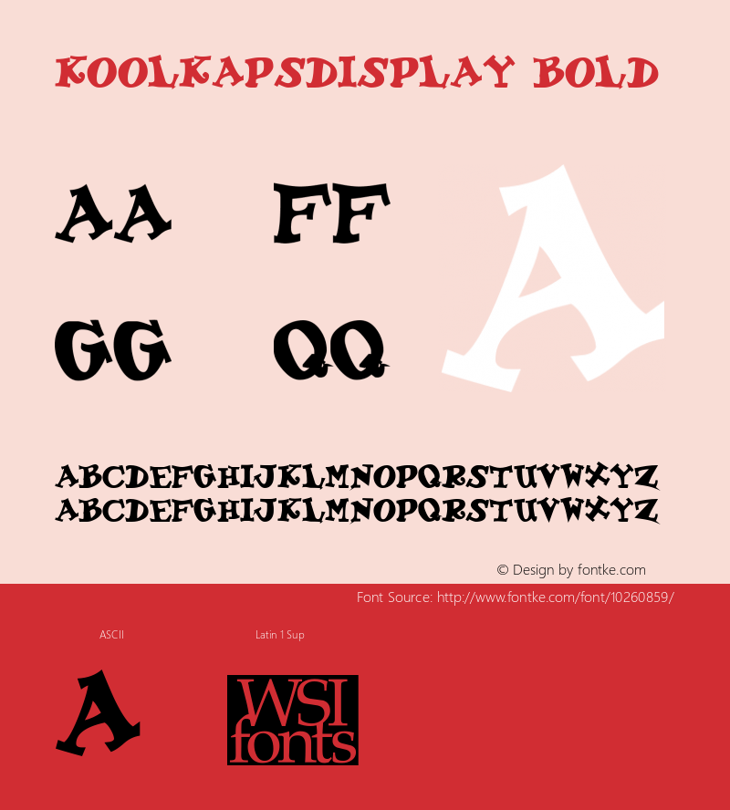 KoolKapsDisplay Bold Macromedia Fontographer 4.1 6/29/96图片样张