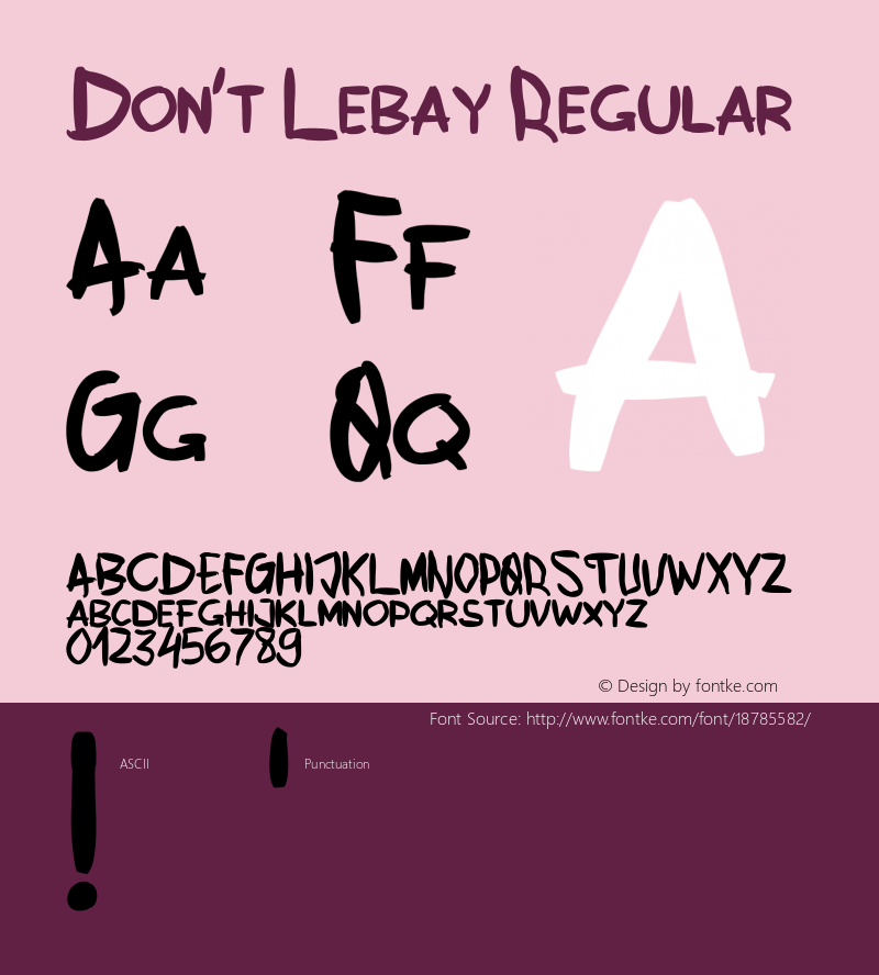 Don't Lebay Regular Version 01.00图片样张