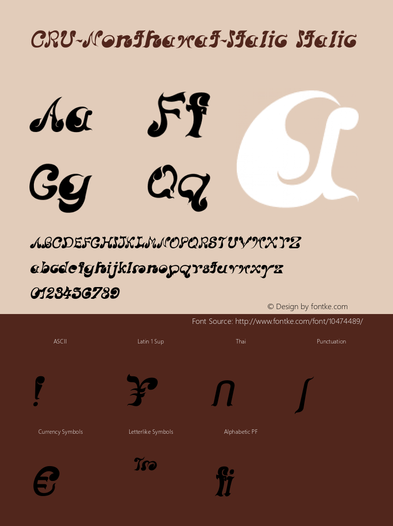 CRU-Nonthawat-Italic Italic Version 0.002图片样张