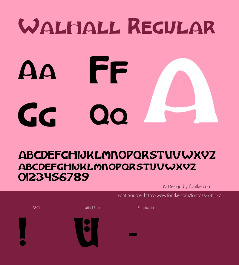 Walhall Regular Macromedia Fontographer 4.1.4 11/21/01图片样张