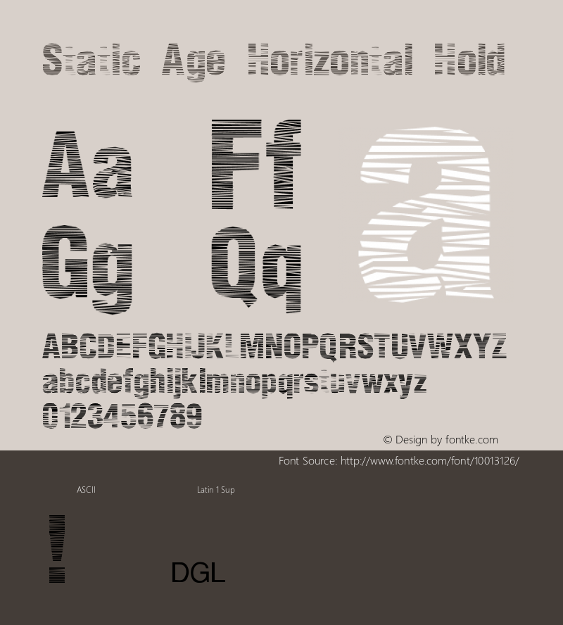 Static Age Horizontal Hold Version 1.03图片样张