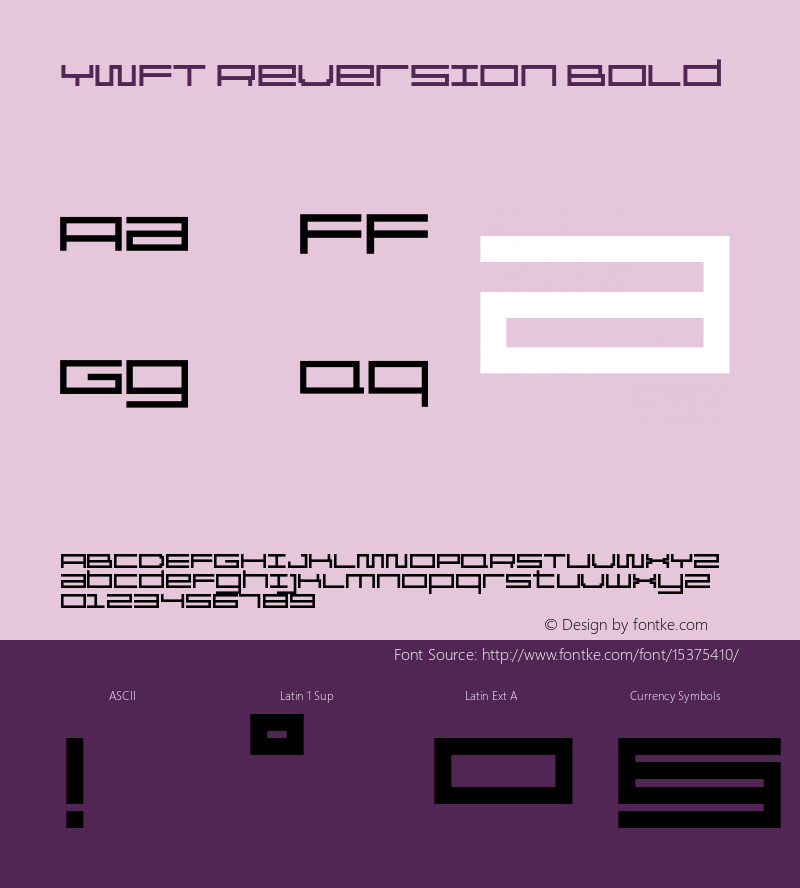 YWFT Reversion Bold Version 1.000;PS 001.001;hotconv 1.0.56图片样张
