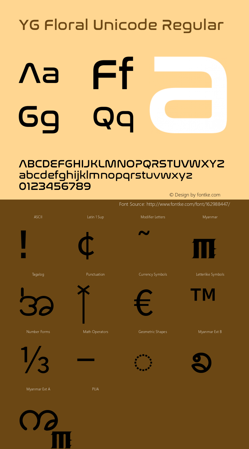 YG Floral Unicode Version 2.50;May 15, 2020;FontCreator 12.0.0.2521 64-bit图片样张