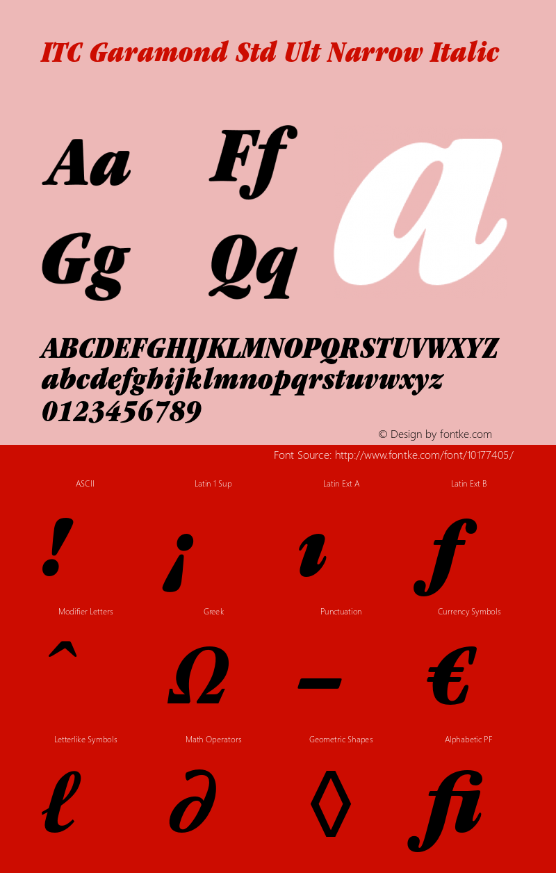 ITC Garamond Std Ult Narrow Italic OTF 1.018;PS 001.000;Core 1.0.31;makeotf.lib1.4.1585图片样张