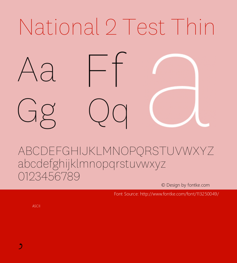 National2-ThinTest Version 1.004;hotconv 1.0.116;makeotfexe 2.5.65601;0图片样张