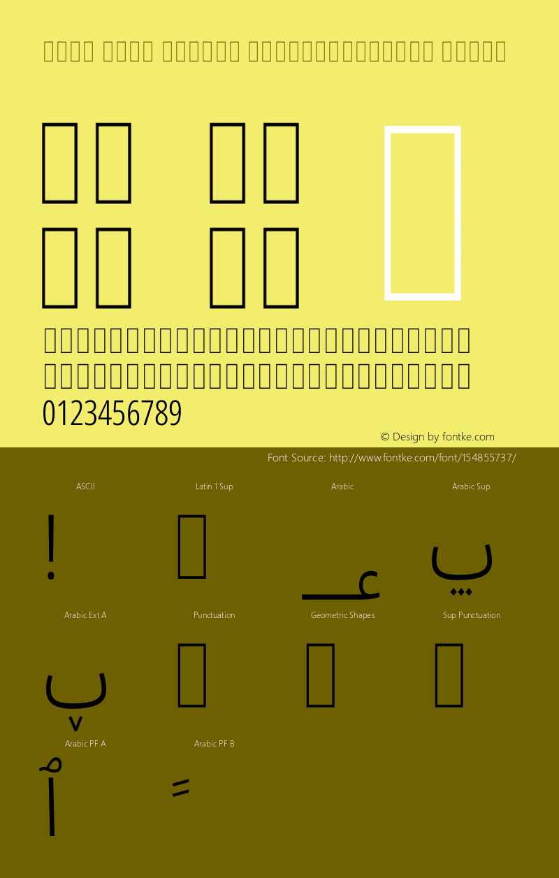 Noto Sans Arabic ExtraCondensed Light Version 2.500图片样张