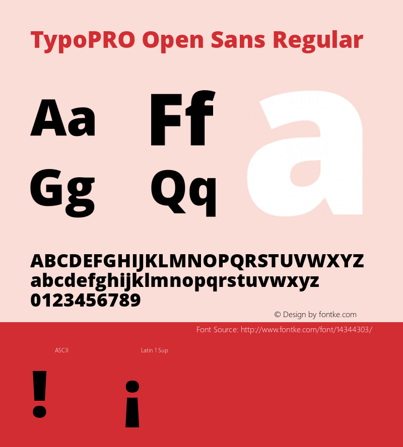 TypoPRO Open Sans Regular Version 1.10图片样张