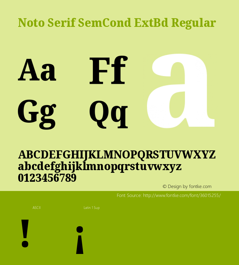 Noto Serif SemiCondensed ExtraBold Version 2.000;GOOG;noto-source:20170915:90ef993387c0图片样张