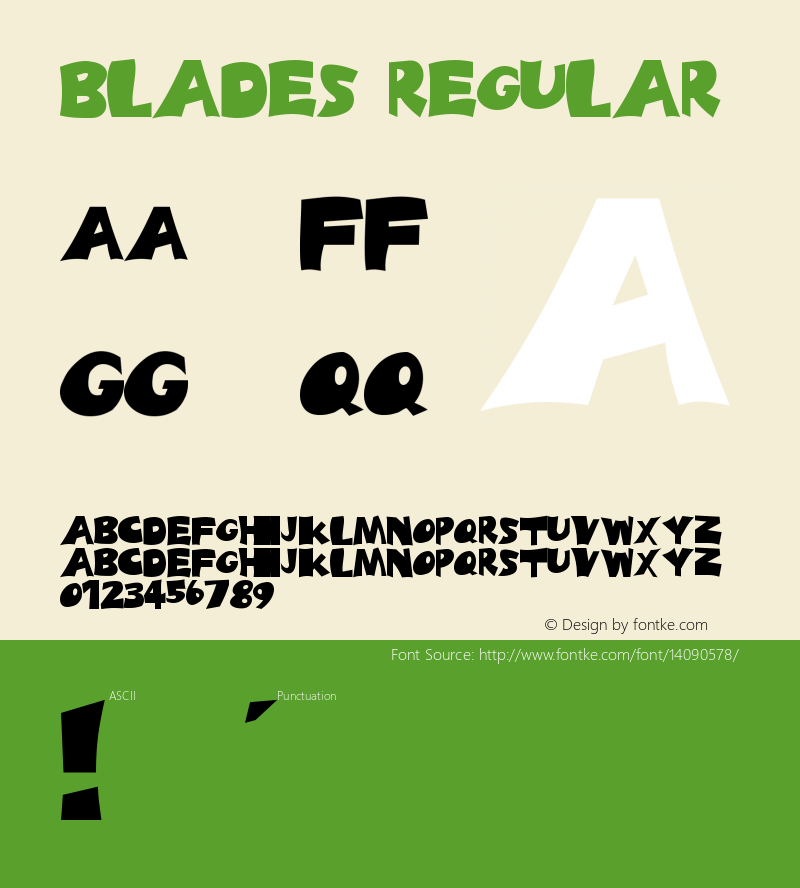 Blades Regular Version Altsys Fontographer图片样张