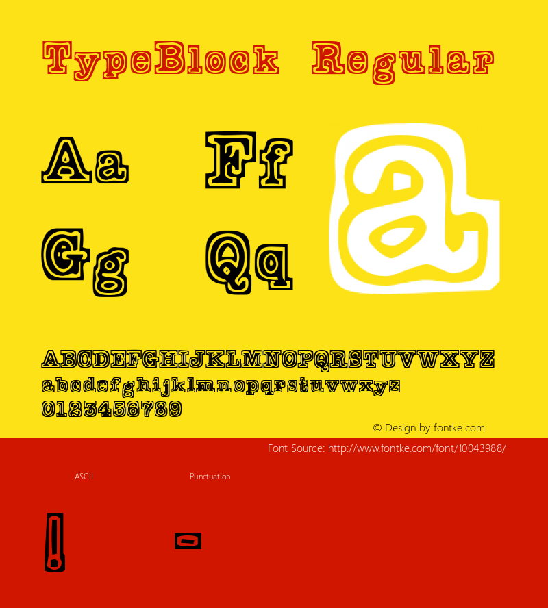 TypeBlock Regular 1.10 7/18/00图片样张
