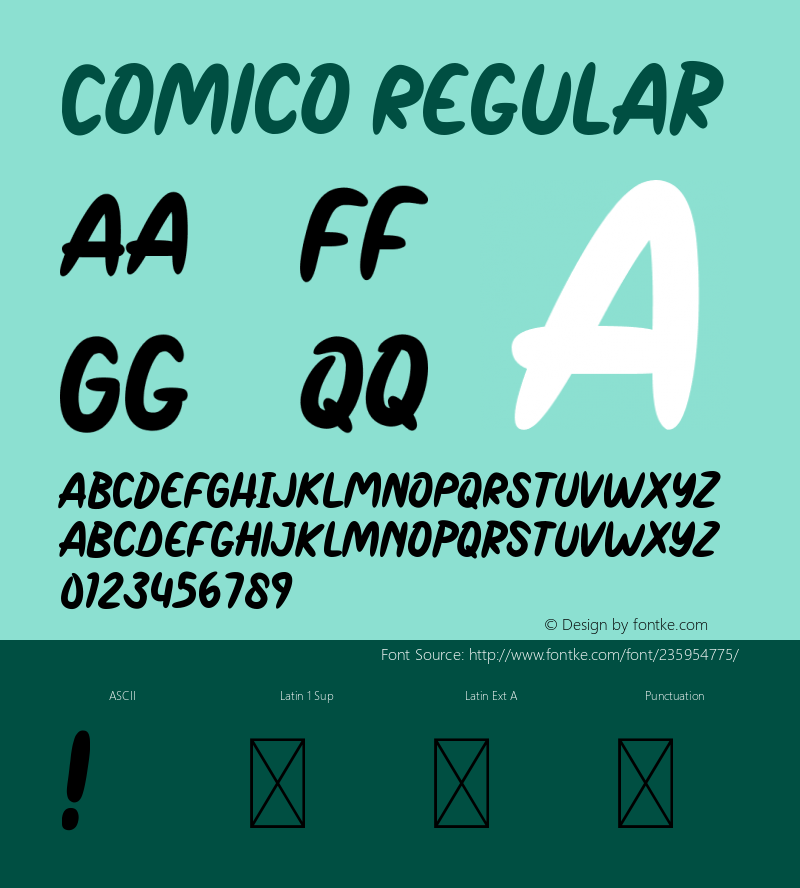 Comico Version 1.001;Fontself Maker 3.5.3图片样张