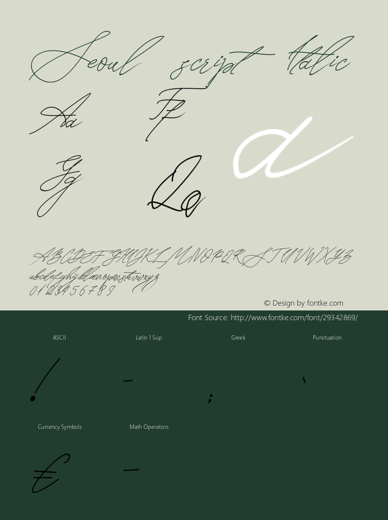 Seoulscript-Italic Version 1.00;February 16, 2019;FontCreator 11.5.0.2430 64-bit图片样张