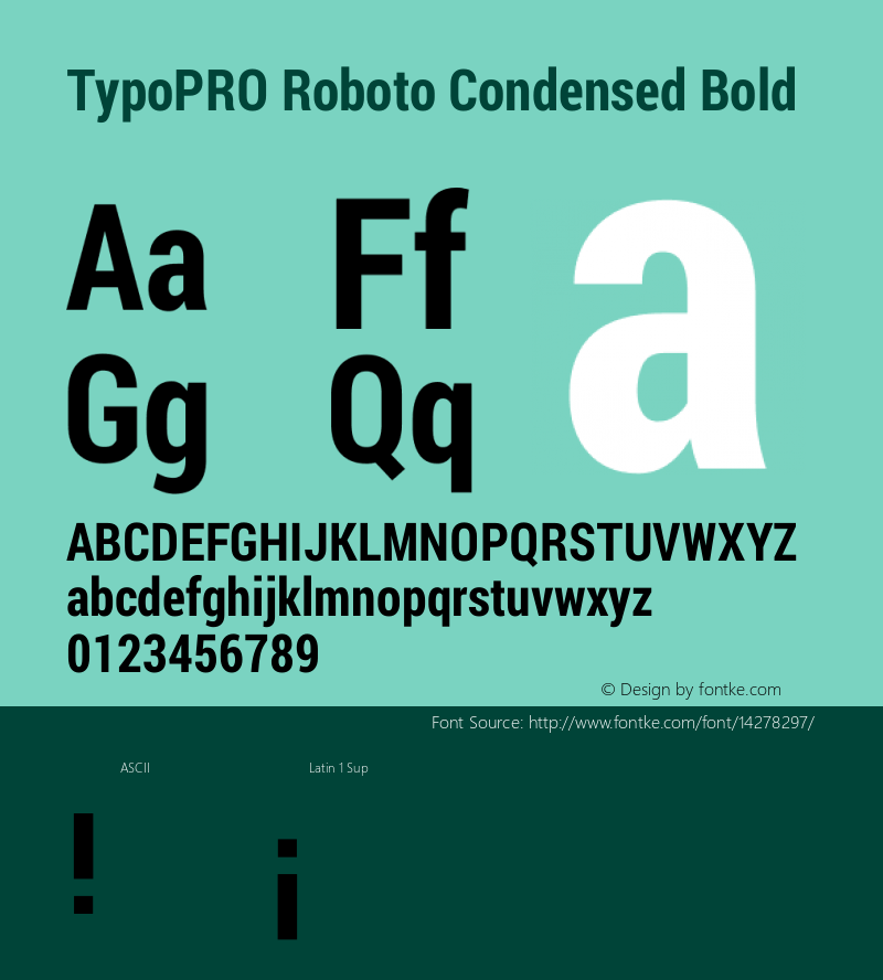 TypoPRO Roboto Condensed Bold Version 1.200311; 2013图片样张