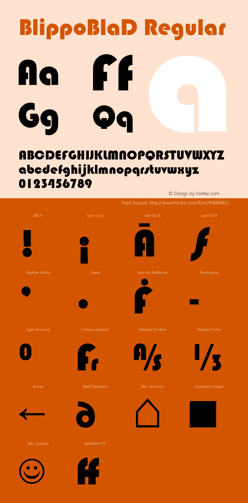 BlippoBlaD Regular Version 1.10;com.myfonts.easy.urw.blippo.black-d.wfkit2.version.3qgE图片样张