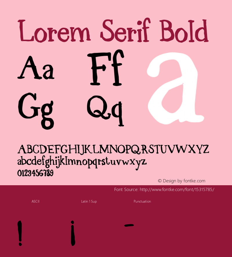 Lorem Serif Bold Version 1.000;PS 001.001;hotconv 1.0.56图片样张