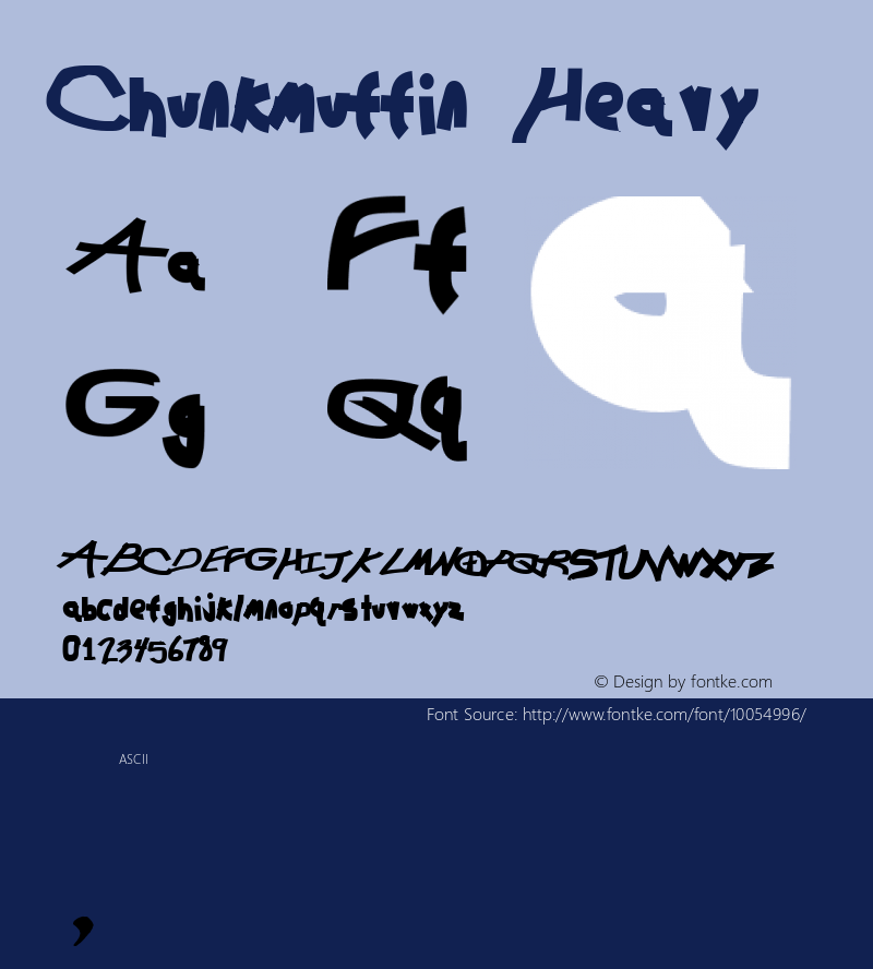 Chunkmuffin Heavy 2.0 of this keen little font图片样张