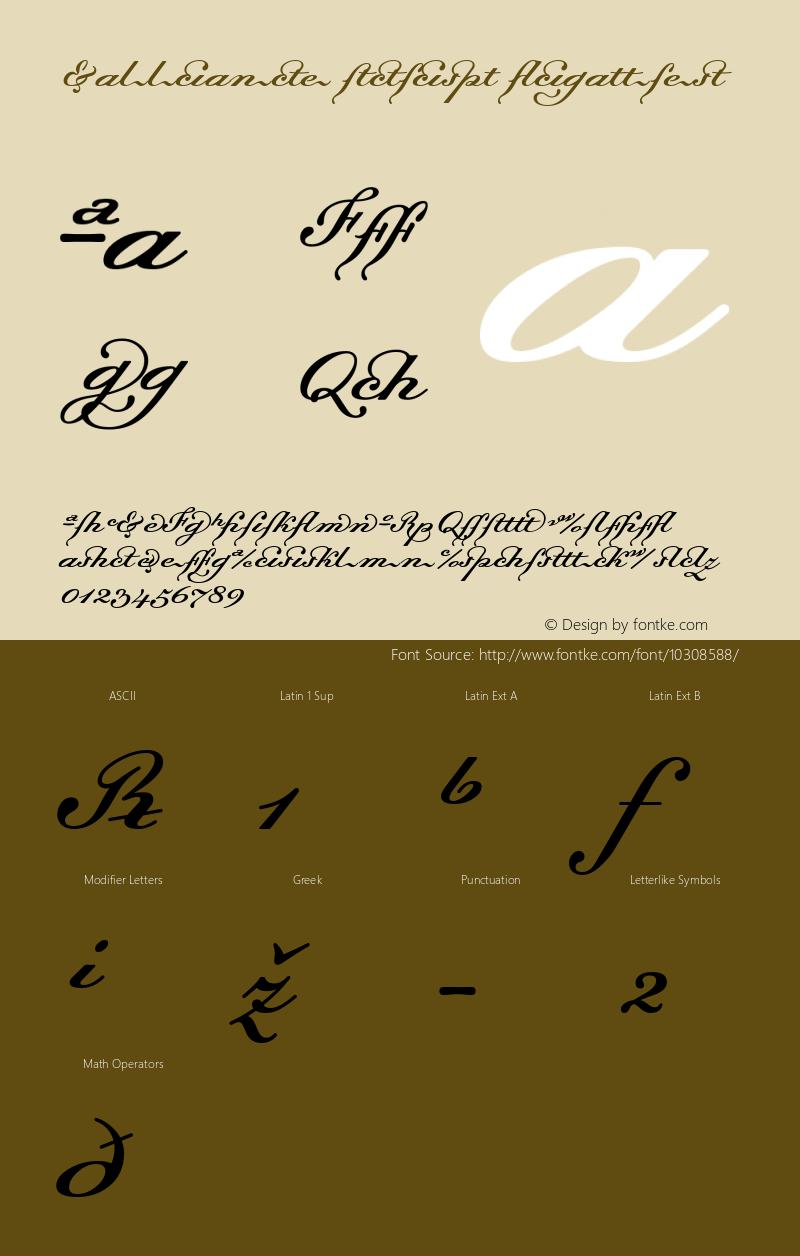 Dalliance Script Ligatures Macromedia Fontographer 4.1 14.02.02图片样张