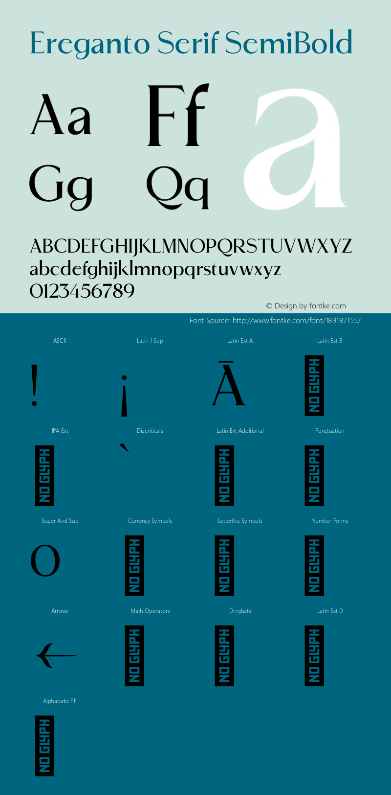 EregantoSerifSemiBold Version 1.000;FEAKit 1.0图片样张