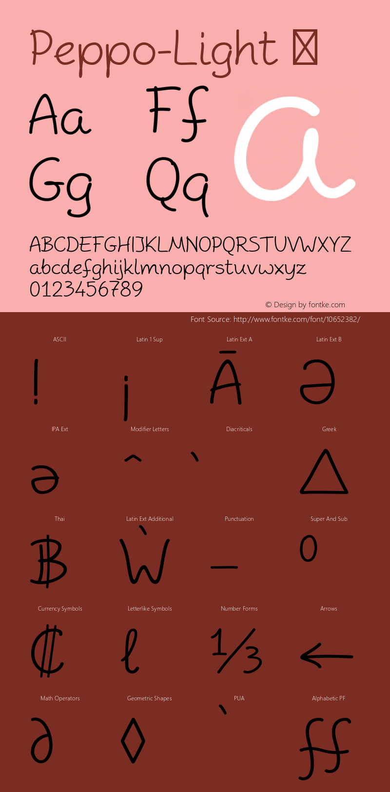 Peppo-Light ☞ Version 1.000;com.myfonts.easy.pburgiel.peppo.light.wfkit2.version.3G1w图片样张