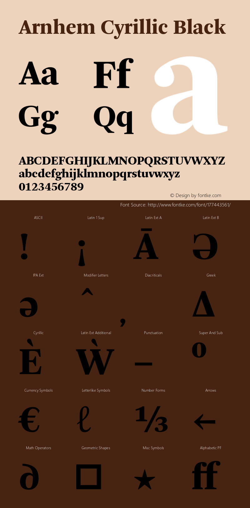 Arnhem Cyrillic Black Version 1.001 | web-TT图片样张