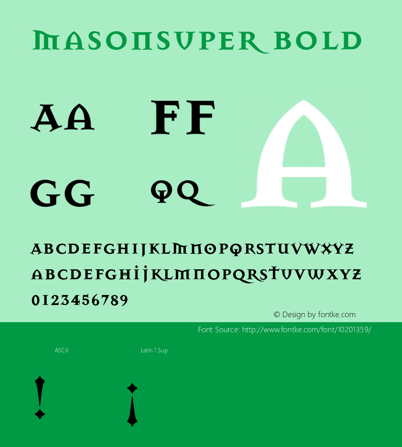 MasonSuper Bold 001.000图片样张