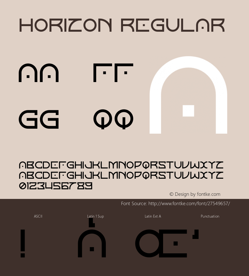 Horizon Version 1.002;Fontself Maker 3.0.0-3图片样张