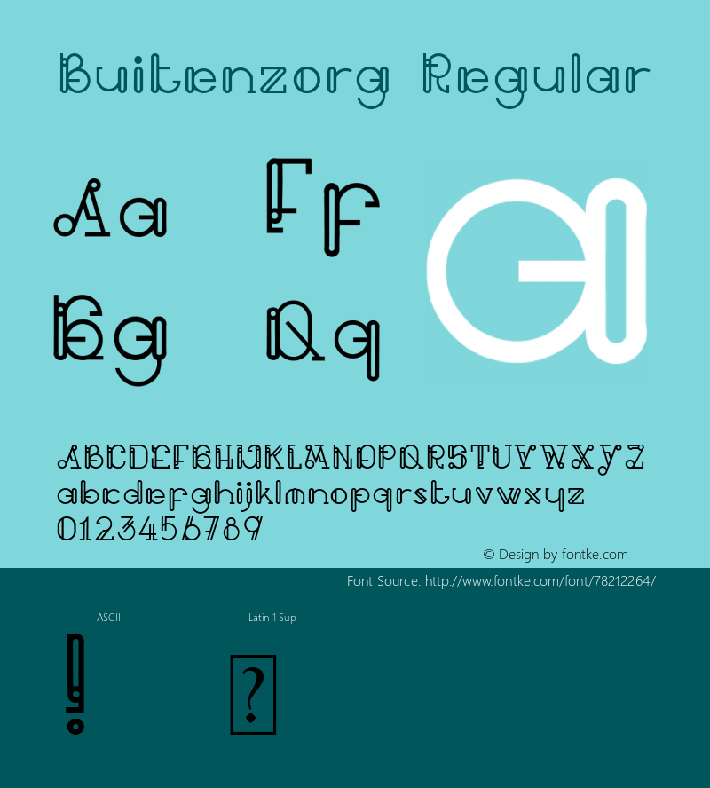 Buitenzorg Version 1.00;September 21, 2020;FontCreator 13.0.0.2683 64-bit图片样张